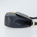 Christian Dior Shoulder Bag Leather Navy Gold Auth bs33272-4