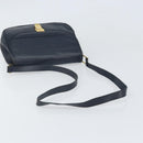 Christian Dior Shoulder Bag Leather Navy Gold Auth bs33272-7