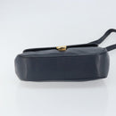 Christian Dior Shoulder Bag Leather Navy Gold Auth bs33272-9