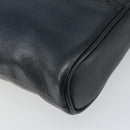 Christian Dior Shoulder Bag Leather Navy Gold Auth bs33276-10