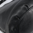 GUCCI Shoulder Bag Leather Black Gold Auth bs33277-11
