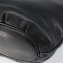 GUCCI Shoulder Bag Leather Black Gold Auth bs33277-12