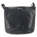 GUCCI Shoulder Bag Leather Black Gold Auth bs33277-3