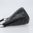 GUCCI Shoulder Bag Leather Black Gold Auth bs33277-5