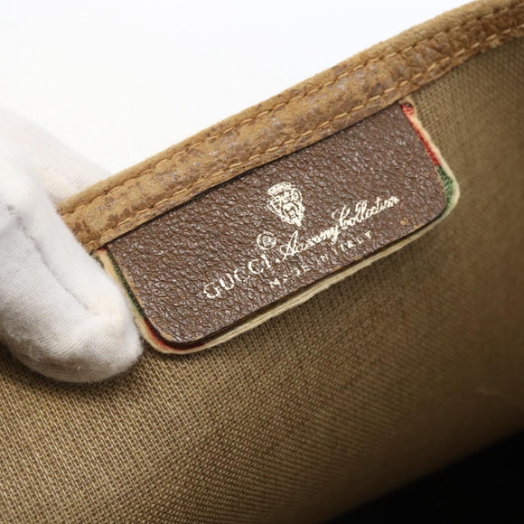 GUCCI GG Supreme Web Sherry Line Tote Bag PVC Beige Gold 40 02 003 Auth bs33280