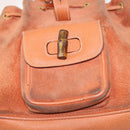 GUCCI Bamboo Backpack Suede Brown Gold 003 1956 0030 Auth bs33281-26