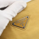 PRADA Hand Bag Nylon Yellow Silver Auth bs33282-17