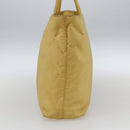 PRADA Hand Bag Nylon Yellow Silver Auth bs33282-4