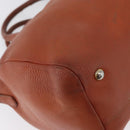 PRADA Hand Bag Leather 2way Orange Silver Auth bs33283-16