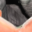 PRADA Hand Bag Leather 2way Orange Silver Auth bs33283-22