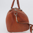 PRADA Hand Bag Leather 2way Orange Silver Auth bs33283-4