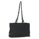 PRADA Shoulder Bag Nylon Black Silver Auth bs33284-1