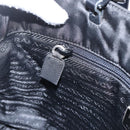 PRADA Shoulder Bag Nylon Black Silver Auth bs33284-19