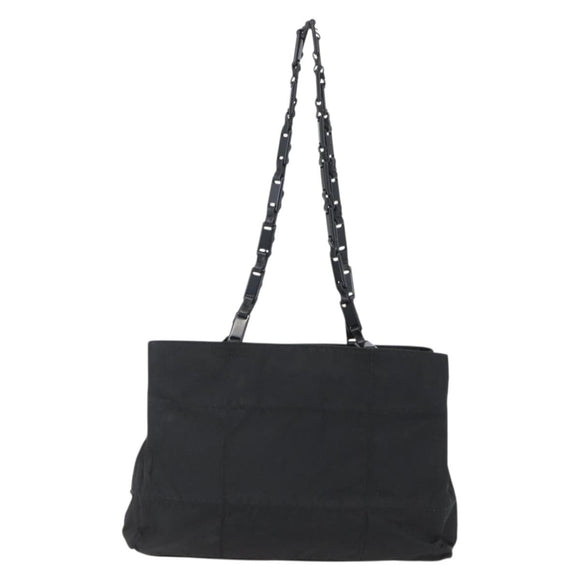 PRADA Shoulder Bag Nylon Black Silver Auth bs33284