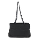 PRADA Shoulder Bag Nylon Black Silver Auth bs33284-3