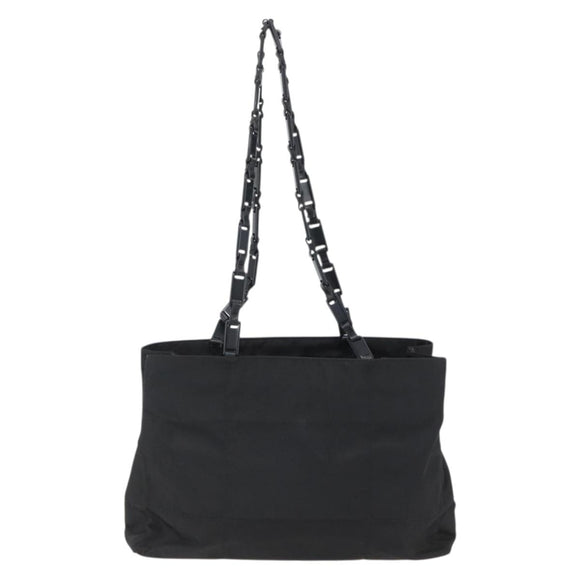 PRADA Shoulder Bag Nylon Black Silver Auth bs33284