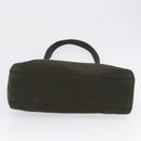 PRADA Hand Bag Nylon 2way Khaki Silver Auth bs33285-6