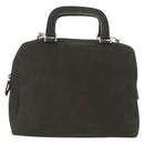 PRADA Hand Bag Nylon 2way Khaki Silver Auth bs33285-13