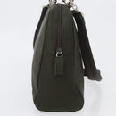 PRADA Hand Bag Nylon 2way Khaki Silver Auth bs33285-5