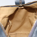 CELINE C Macadam Canvas Hand Bag Navy Gold Auth bs33286-18