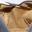 CELINE C Macadam Canvas Hand Bag Navy Gold Auth bs33286-19