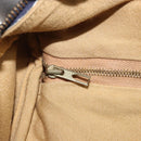 CELINE C Macadam Canvas Hand Bag Navy Gold Auth bs33286-20