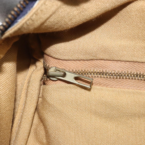 CELINE C Macadam Canvas Hand Bag Navy Gold Auth bs33286