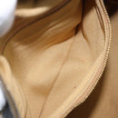 CELINE C Macadam Canvas Hand Bag Navy Gold Auth bs33286-12