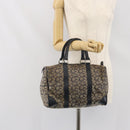 CELINE C Macadam Canvas Hand Bag Navy Gold Auth bs33286-21