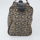 CELINE C Macadam Canvas Hand Bag Navy Gold Auth bs33286-3