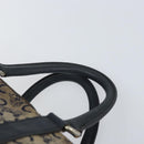 CELINE C Macadam Canvas Hand Bag Navy Gold Auth bs33286-8