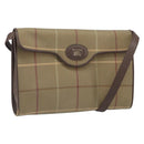 Burberrys Nova Check Shoulder Bag Canvas Beige Gold Auth bs33287-1