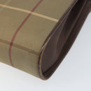 Burberrys Nova Check Shoulder Bag Canvas Beige Gold Auth bs33287-12