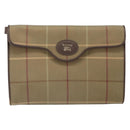 Burberrys Nova Check Shoulder Bag Canvas Beige Gold Auth bs33287-2