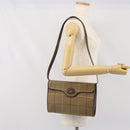 Burberrys Nova Check Shoulder Bag Canvas Beige Gold Auth bs33287-20