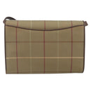 Burberrys Nova Check Shoulder Bag Canvas Beige Gold Auth bs33287-3