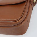 Burberrys Shoulder Bag Leather Brown Gold Auth bs33288-9