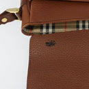 Burberrys Shoulder Bag Leather Brown Gold Auth bs33288-11