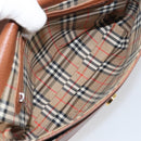 Burberrys Shoulder Bag Leather Brown Gold Auth bs33288-12