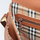 Burberrys Shoulder Bag Leather Brown Gold Auth bs33288-20