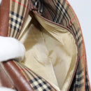 Burberrys Shoulder Bag Leather Brown Gold Auth bs33289-12