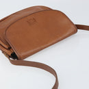Burberrys Shoulder Bag Leather Brown Gold Auth bs33289-6