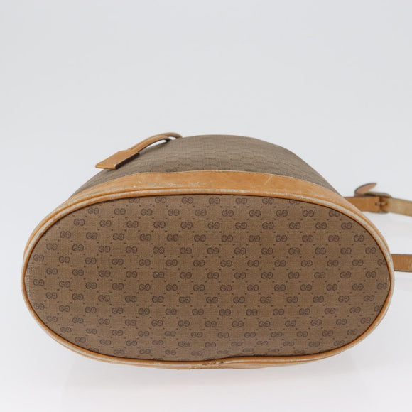 GUCCI Micro GG Supreme Shoulder Bag PVC Beige Gold 001 084 4793 Auth bs33290
