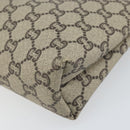 GUCCI GG Plus Supreme Clutch Bag PVC Beige Gold Auth bs33292-10