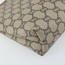 GUCCI GG Plus Supreme Clutch Bag PVC Beige Gold Auth bs33292-11