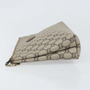 GUCCI GG Plus Supreme Clutch Bag PVC Beige Gold Auth bs33292-5