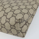 GUCCI GG Plus Supreme Clutch Bag PVC Beige Gold Auth bs33292-8