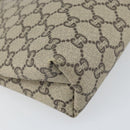 GUCCI GG Plus Supreme Clutch Bag PVC Beige Gold Auth bs33292-9
