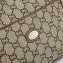 GUCCI GG Plus Supreme Shoulder Bag PVC Beige Gold Auth bs33293-14