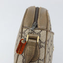 GUCCI GG Plus Supreme Shoulder Bag PVC Beige Gold Auth bs33293-15